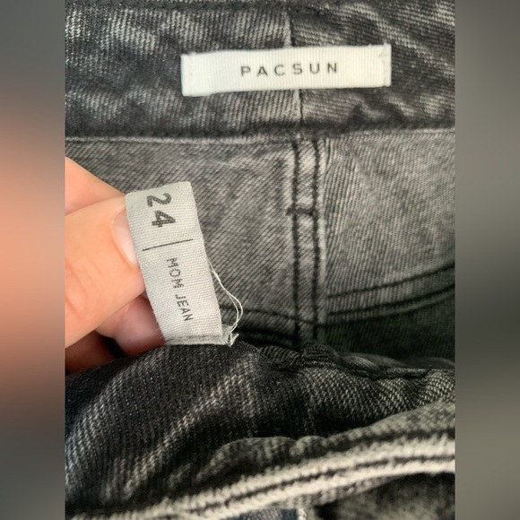 PacSun Black Washed Mom Jeans - Picture 14 of 16